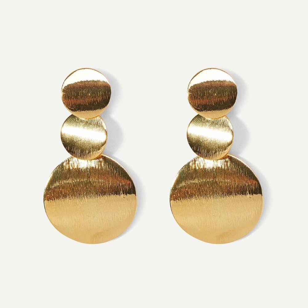 3/$24 Gold Disk Drop Earrings